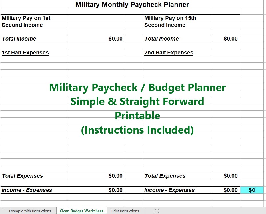 NJP - Budget Worksheet